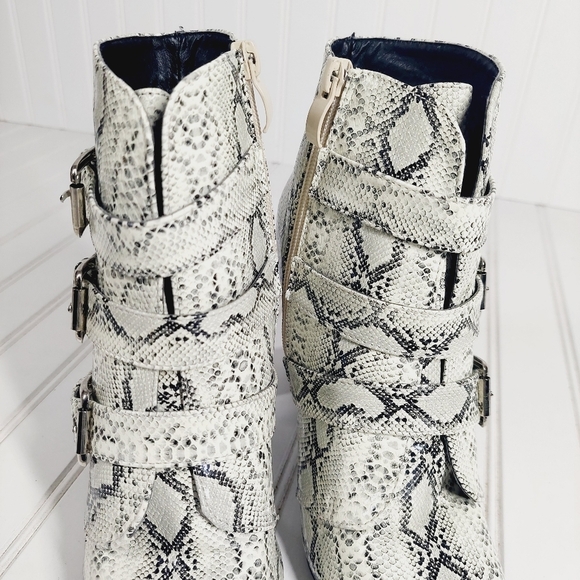 NEW Boutique Pointed Toe Leopard-print Zipper Buckle High Heel Soft Boots C378 - Picture 13 of 16